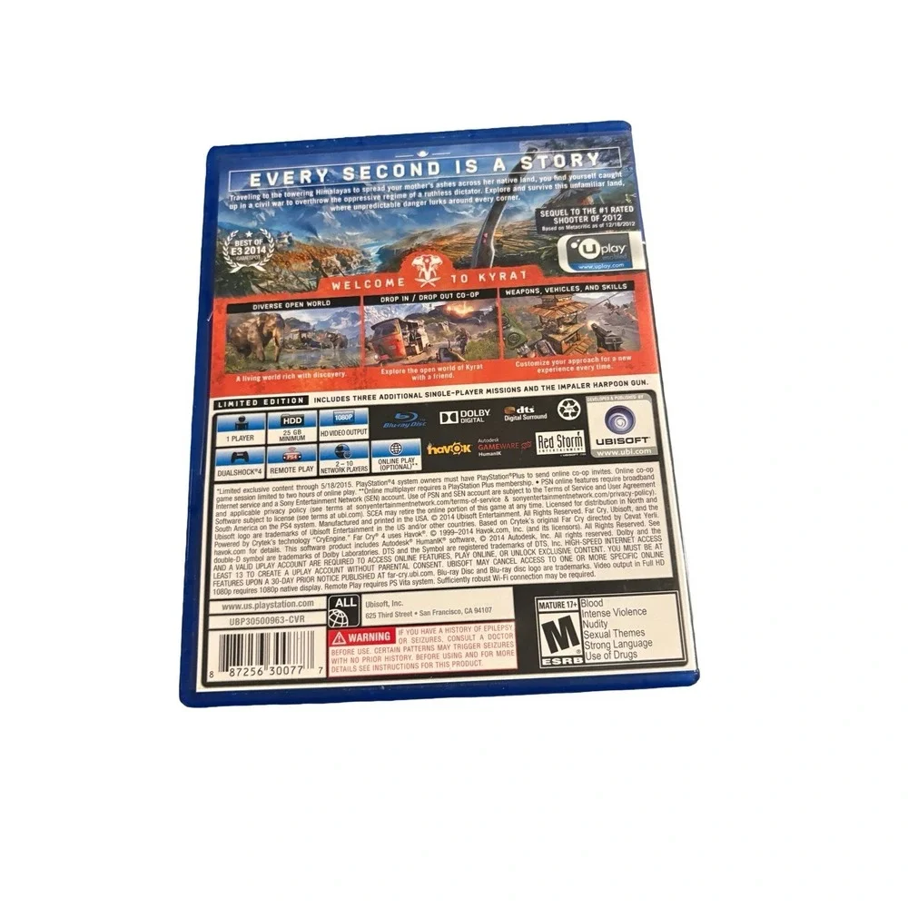 Far Cry 4 -- Limited Edition (Sony PlayStation‎ 4, 2014)